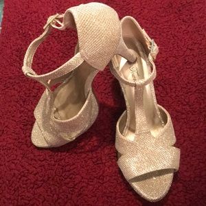 Gold dress heels